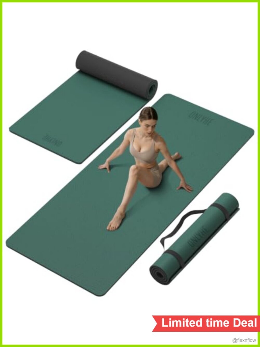 Extra Large Thick TPE Yoga Mat 72x35 Non Slip Anti Tear